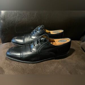 Mezlan Nicola Textured Leather Cap Toe Oxford Dress Shoe In Black Size 11M